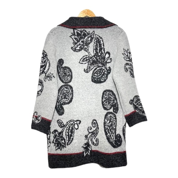 MAX SPORT Gray Multi Oversized Cardigan Sweater M NWT - Picture 4 of 8